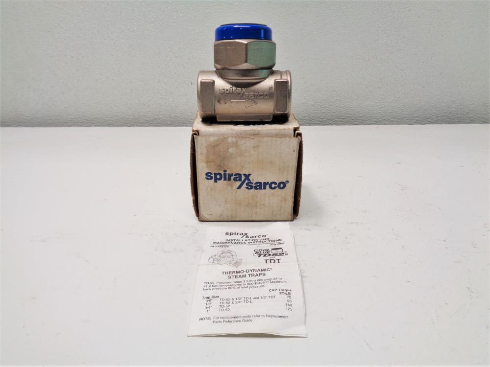 Spirax Sarco 3/4" Thermo Dynamic Steam Trap TD-52